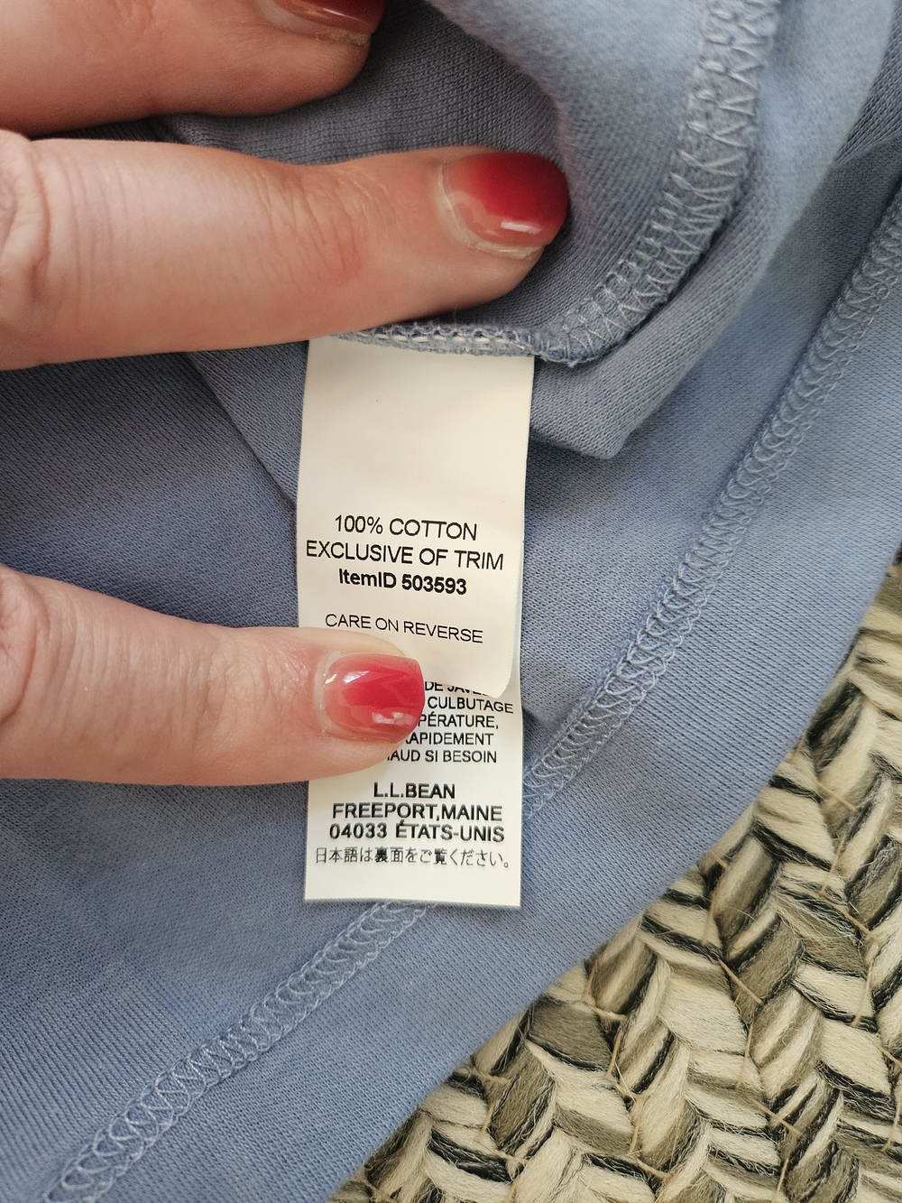 L.L. Bean Long Sleeve Tees in Teal, Aqua & Light Blue - Picture 5 of 5